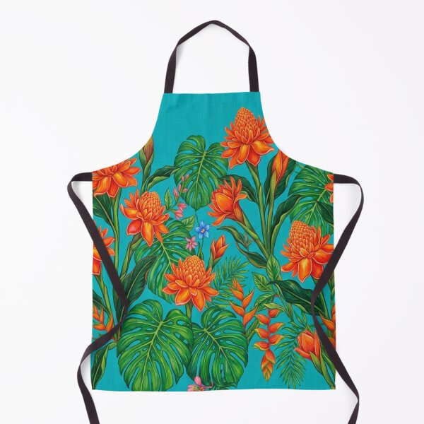 Item preview, Tropical Orange Ginger Flowers Botanical Pattern designed and sold by Owcomm.