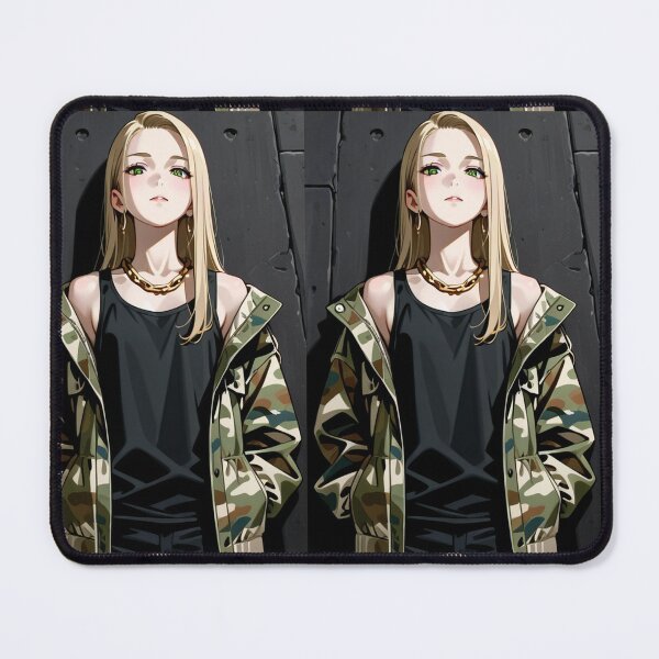 Item preview, Fashion - Woman in Camouflage Camo Jacket Tank Top Gold Chain Anime Variant 4 designed and sold by AnimeShin.