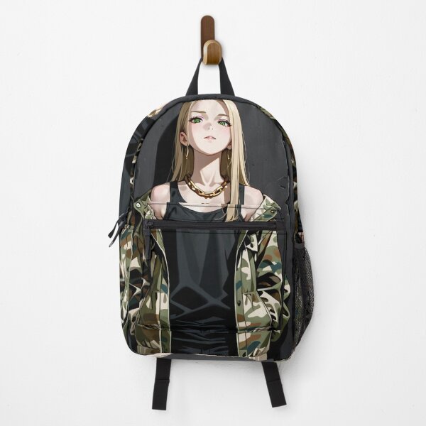 Item preview, Fashion - Woman in Camouflage Camo Jacket Tank Top Gold Chain Anime Variant 4 designed and sold by AnimeShin.