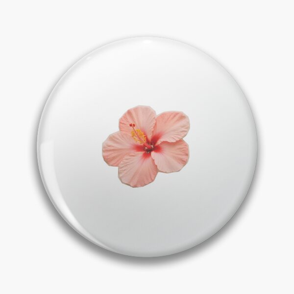 Item preview, Peach hibiscus flower - Tropical botanical print designed and sold by Quiethorizonlab.