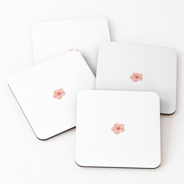 Item preview, Peach hibiscus flower - Tropical botanical print designed and sold by Quiethorizonlab.