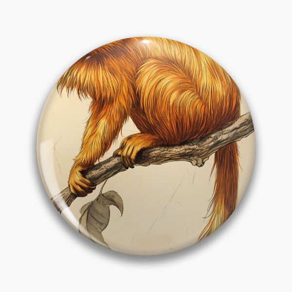 Item preview, Mico-Leão-Dourado — Ilustração Científica Vintage | Atlantic Forest designed and sold by AtlanticForest.