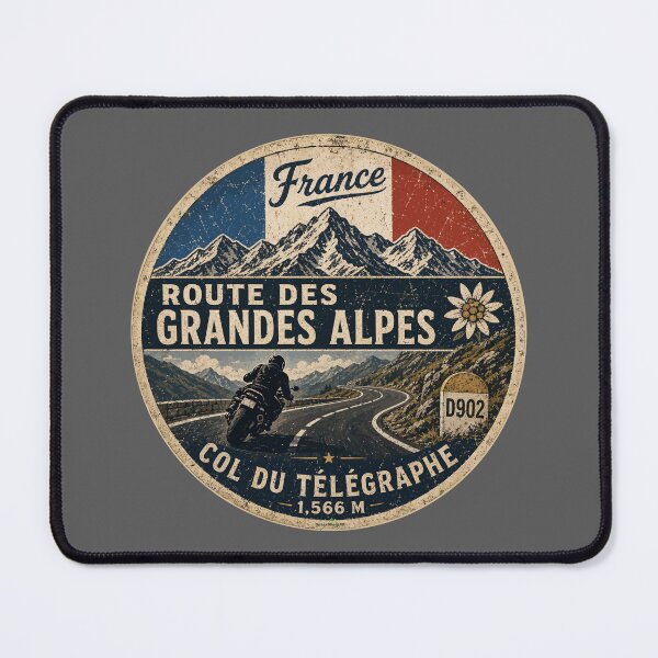 Item preview, Col du Télégraphe, France Route des Grandes Alpes Motorcycle TShirt & Sticker 05 designed and sold by OuterShellUK.