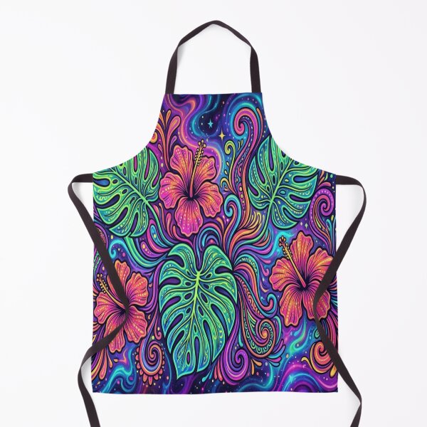 Item preview, Neon Tropical Jungle Hibiscus Flowers designed and sold by Owcomm.