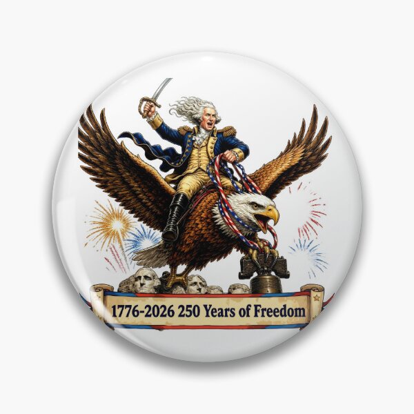 Item preview, George Washington Eagle Rider 4th of July  designed and sold by Zara Art House.