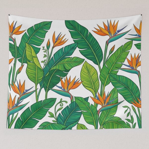 Item preview, Bird of Paradise Tropical Floral Pattern designed and sold by Owcomm.