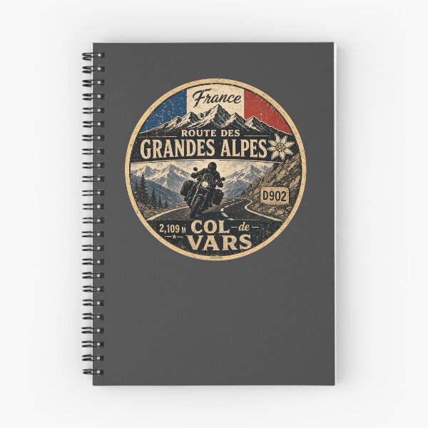 Item preview, Col de Vars Route des Grandes Alpes Motorcycle TShirt & Sticker 05 designed and sold by OuterShellUK.