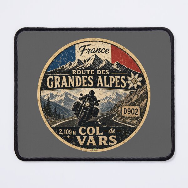 Item preview, Col de Vars Route des Grandes Alpes Motorcycle TShirt & Sticker 05 designed and sold by OuterShellUK.