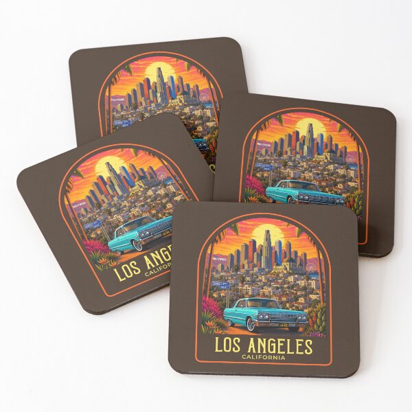 Item preview, Los Angeles Vintage Travel Illustration designed and sold by HomeLivingCo.