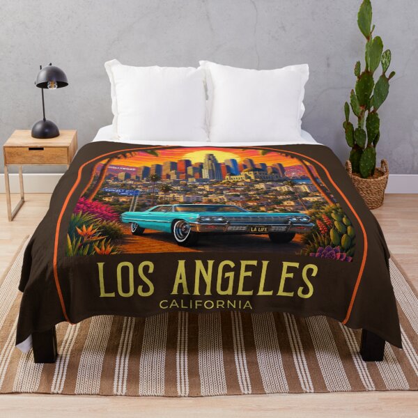 Item preview, Los Angeles Vintage Travel Illustration designed and sold by HomeLivingCo.