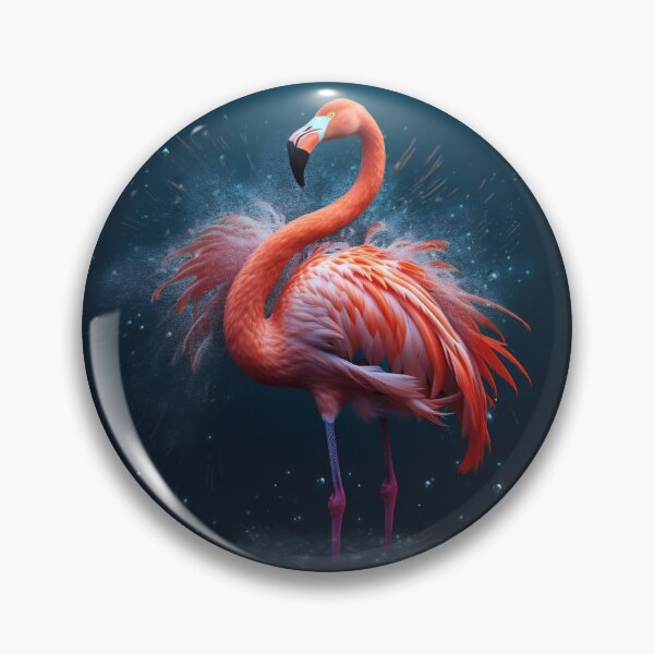 Item preview, Portrait of a flamingo on a colorful background. Emotive portrait designed and sold by anytka.
