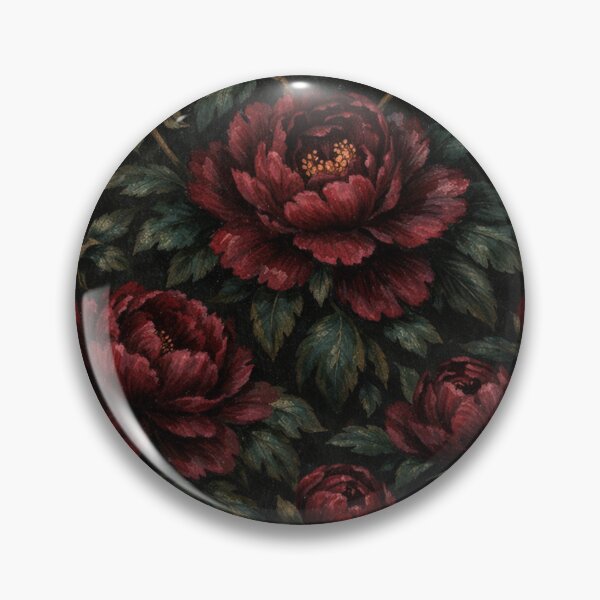 Item preview, Dark Moody Romantic Peony Floral Pattern designed and sold by Owcomm.