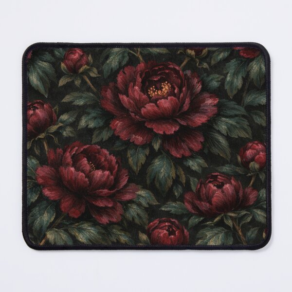 Item preview, Dark Moody Romantic Peony Floral Pattern designed and sold by Owcomm.