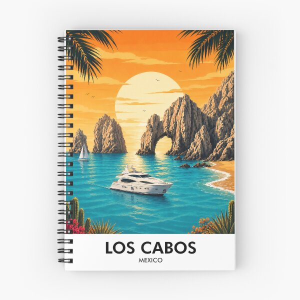 Item preview, Los Cabos Mexico Retro Travel Print designed and sold by HomeLivingCo.