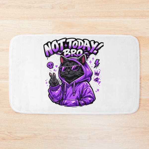 Item preview, Not Today Bro Black Cat Meme Sticker designed and sold by DealHunterx.
