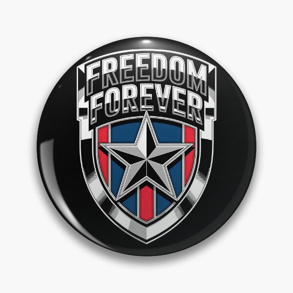 Item preview, Freedom Forever Patriotic Star Shield Emblem designed and sold by OldGloryForge.