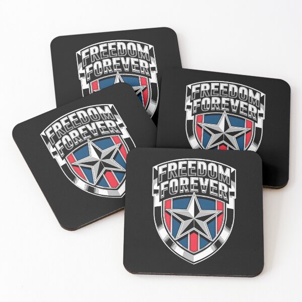 Item preview, Freedom Forever Patriotic Star Shield Emblem designed and sold by OldGloryForge.