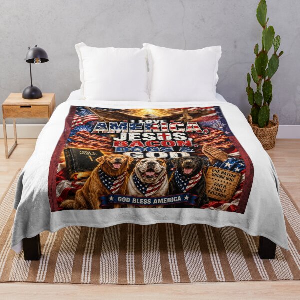 Item preview, I Love America Jesus Bacon Dogs and God designed and sold by Soundpups.