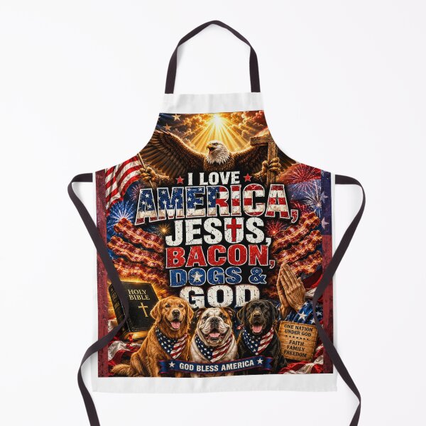Item preview, I Love America Jesus Bacon Dogs and God designed and sold by Soundpups.