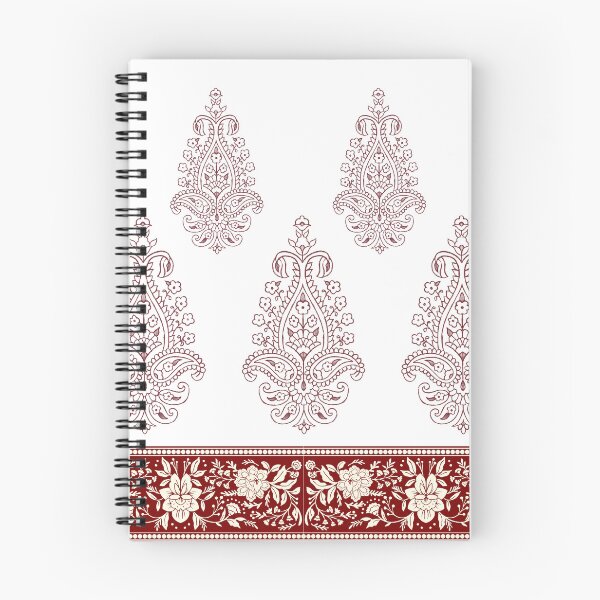 Item preview, Red Paisley Floral Border Pattern designed and sold by reanacreations.