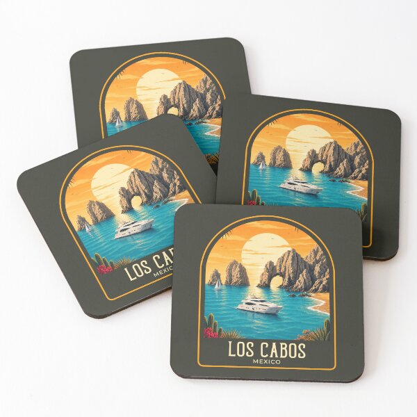 Item preview, Los Cabos Vintage Travel Illustration designed and sold by HomeLivingCo.