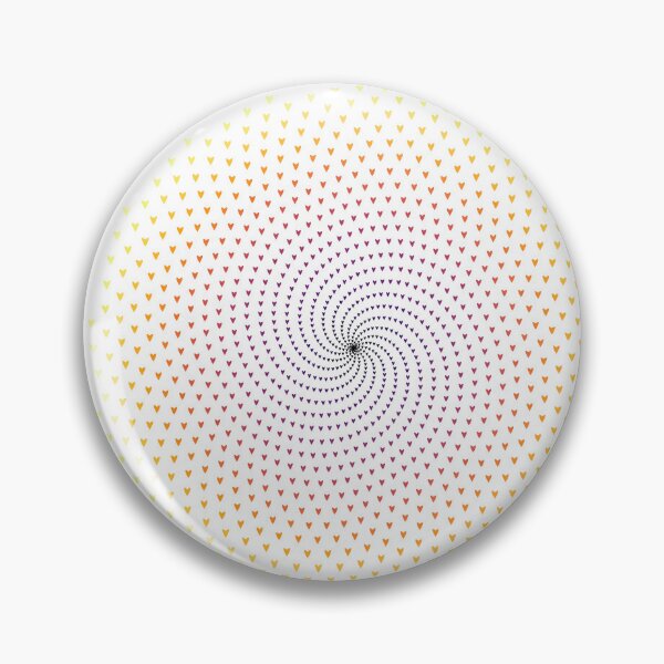 Item preview, Abstract mathematical phyllotaxis spiral with gradient hearts designed and sold by molivi.