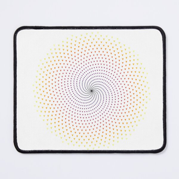 Item preview, Abstract mathematical phyllotaxis spiral with gradient hearts designed and sold by molivi.
