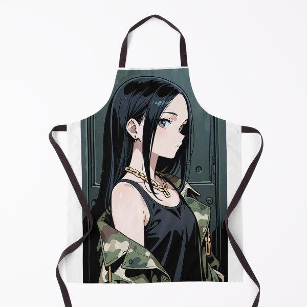 Item preview, Fashion - Woman in Camouflage Camo Jacket Tank Top Gold Chain Anime designed and sold by AnimeShin.