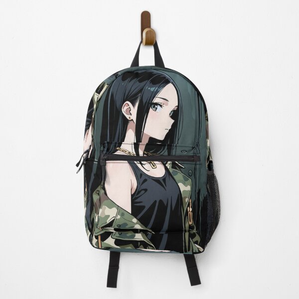 Item preview, Fashion - Woman in Camouflage Camo Jacket Tank Top Gold Chain Anime designed and sold by AnimeShin.