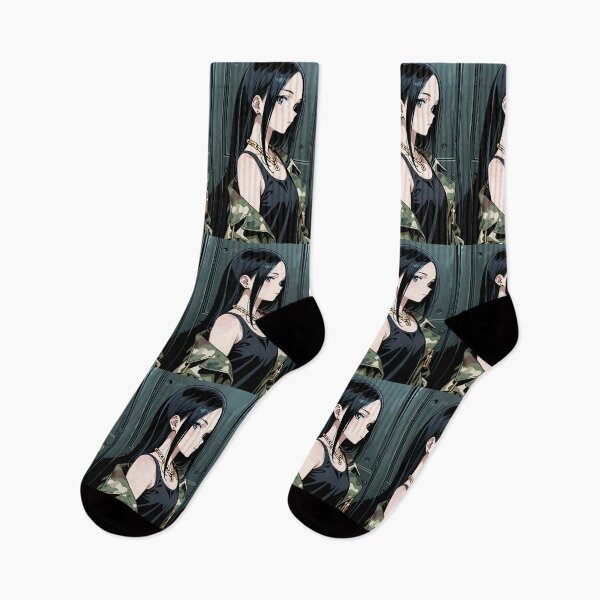 Item preview, Fashion - Woman in Camouflage Camo Jacket Tank Top Gold Chain Anime designed and sold by AnimeShin.