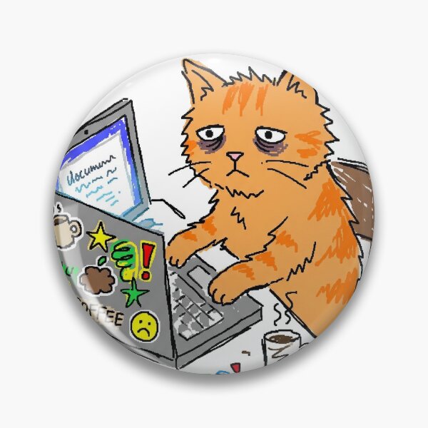 Item preview, Working On My Dreams Cute Cat Cartoon designed and sold by UrbanVoid Studio.
