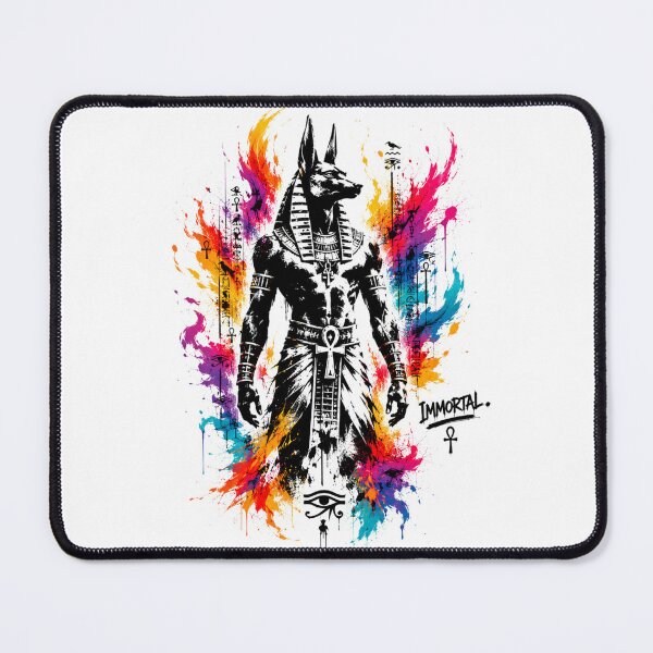 Item preview, Anubis Street Art T-Shirt | Immortal Egyptian God Graffiti Design | Urban Mythology Streetwear Artwork designed and sold by PLUSHIWORLDtm.