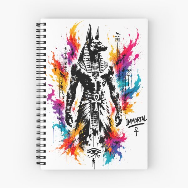 Item preview, Anubis Street Art T-Shirt | Immortal Egyptian God Graffiti Design | Urban Mythology Streetwear Artwork designed and sold by PLUSHIWORLDtm.