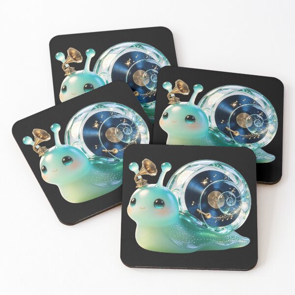 Item preview, Emerald Snail - Retro Galaxy Vinyl: The Magical Spiral Record designed and sold by ABYSSLAB.
