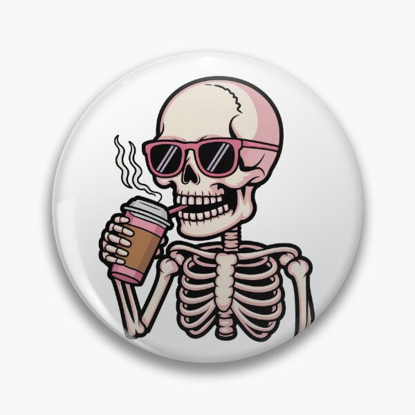 Item preview, Cool Skeleton Drinking Iced Coffee designed and sold by Thompika.