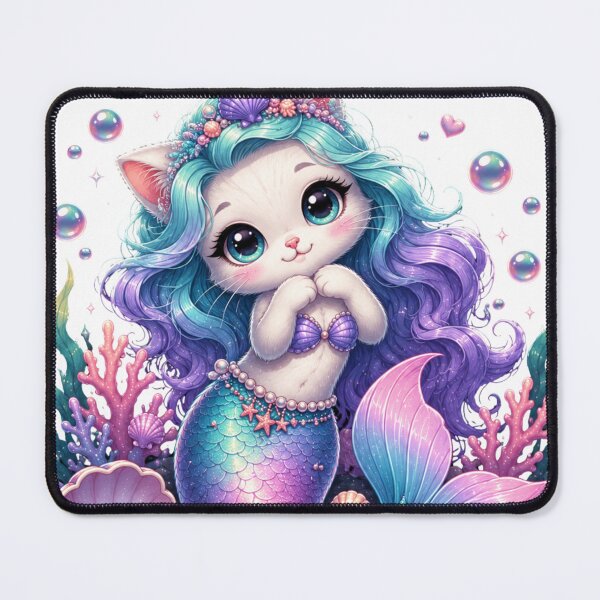 Item preview, Copy of Cute Mermaid Cat Kawaii Fantasy designed and sold by Mysthor-Designs.