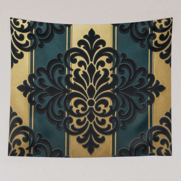 Item preview, Striped Teal Damask designed and sold by DesignsByPrnces.