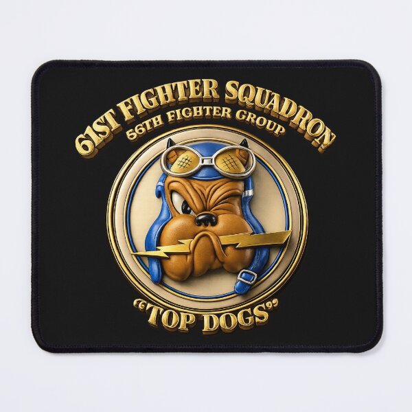 Item preview, 61st Fighter Squadron - 56th Fighter Group - 3D - Gold texts designed and sold by Military Insignia Products.
