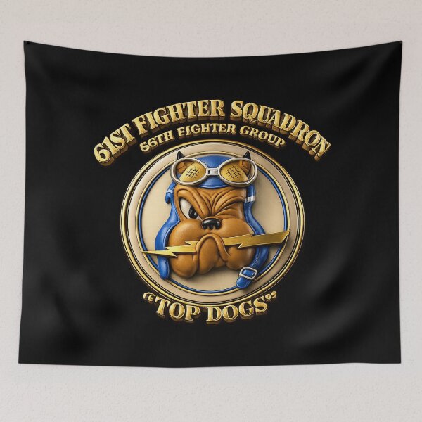 Item preview, 61st Fighter Squadron - 56th Fighter Group - 3D - Gold texts designed and sold by Military Insignia Products.