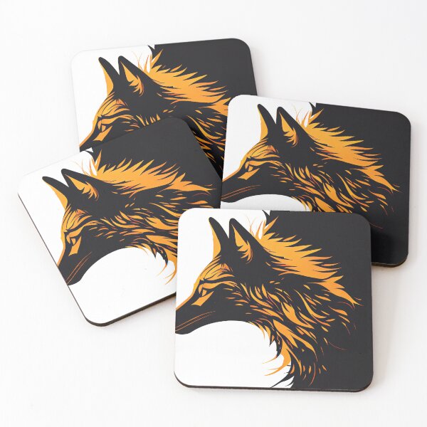 Item preview, A minimalistic logo made of lines featuring the silhouette of a fox, simple shapes and lines designed and sold by anytka.