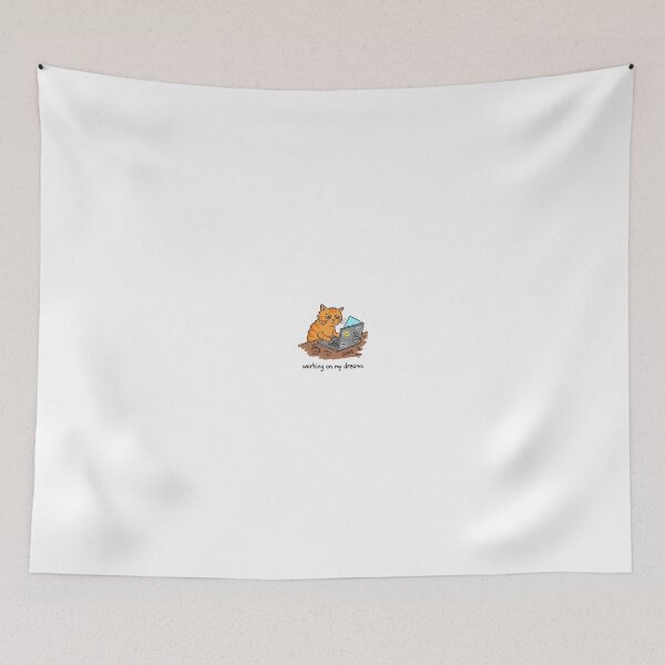Item preview, Tired Cat Working On My Dreams designed and sold by UrbanVoid Studio.