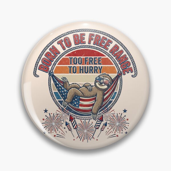 Item preview, Funny Patriotic Sloth July 4th Retro Vintage Independence Day Animal Lover Gift designed and sold by Im-Ara.