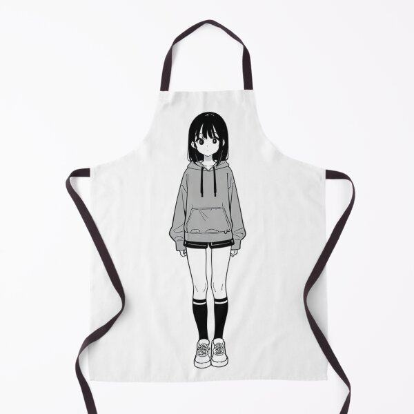 Item preview, Fashion - Woman in Gray Hoodie Striped Socks Anime Style designed and sold by AnimeShin.