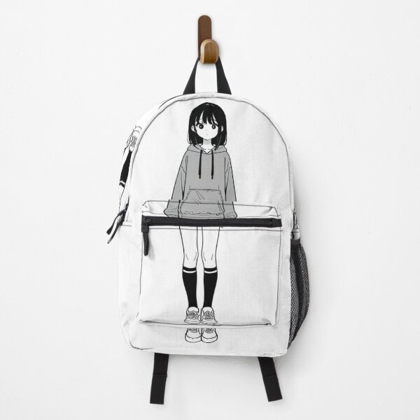 Item preview, Fashion - Woman in Gray Hoodie Striped Socks Anime Style designed and sold by AnimeShin.