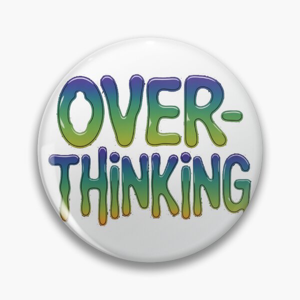Item preview, Overthinking Liquid Metal Typography designed and sold by Thompika.