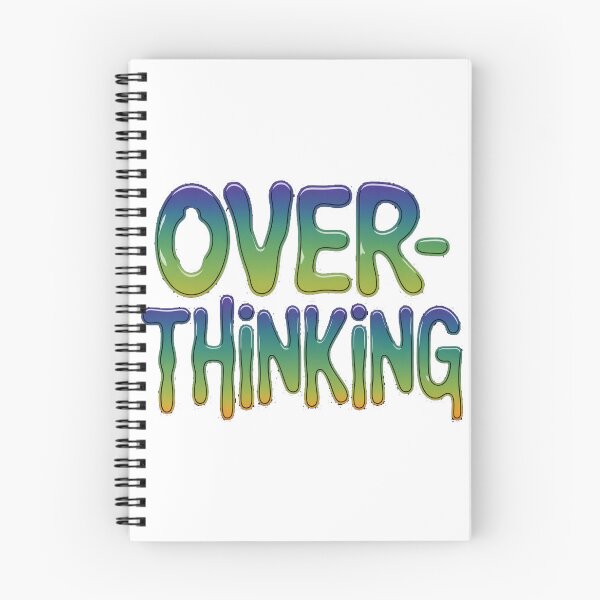 Item preview, Overthinking Liquid Metal Typography designed and sold by Thompika.
