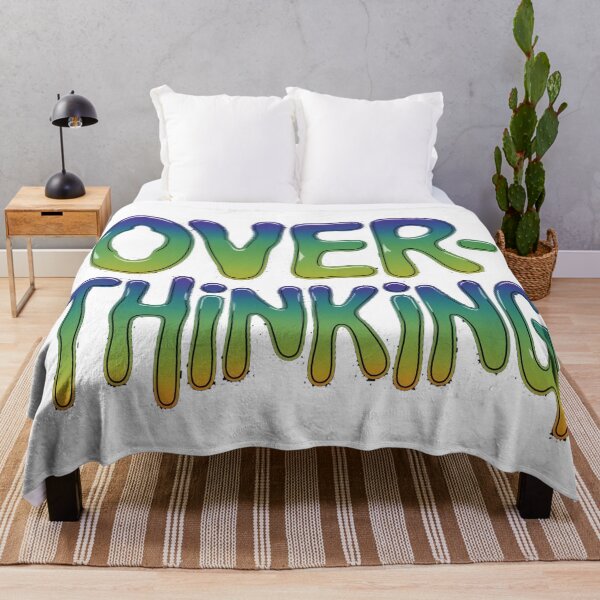 Item preview, Overthinking Liquid Metal Typography designed and sold by Thompika.