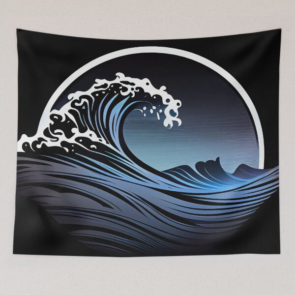 Item preview, Un logotipo minimalista de líneas que presenta la silueta de un océano o olas del mar, formas y líneas simples. Emblema para cualquier marca de empresa. designed and sold by anytka.