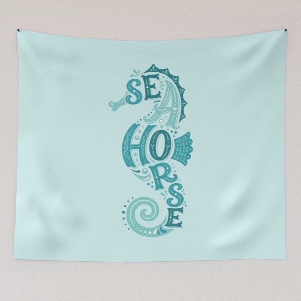 Item preview, Seahorse – Groovy Coastal Word Design designed and sold by Sea Gem.