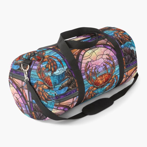 Item preview, Stained Glass Crab Ocean Sunset Coast Decor designed and sold by pinkal.
